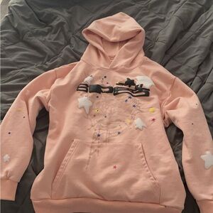 Sp5der pink hoodie (size medium)